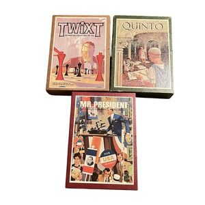 3M Bookshelf Board Game Lot Mr. President New‎ Twixt Quinto Strategy Numbers